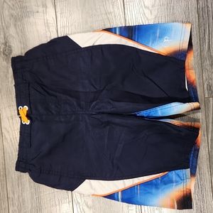 EUC OP Boys sz M (8) Swimtrunks front tie & 1 back pocket